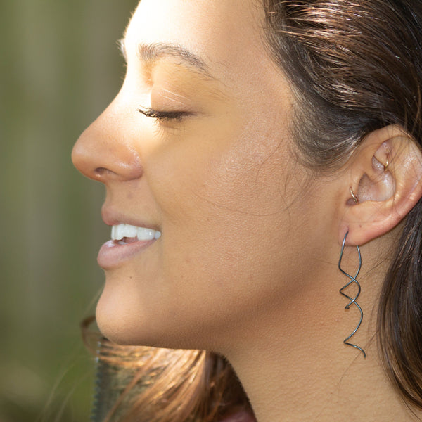 double helix spiral earring
